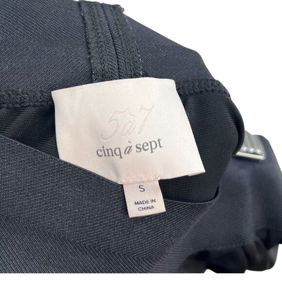 Cinq a Sept Shana Jersey Pants‎ Drapey Front Stretch Black Size Small - Picture 11 of 13